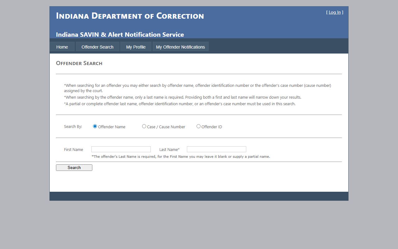 Clark County inmate records and Indiana SAVIN offender search