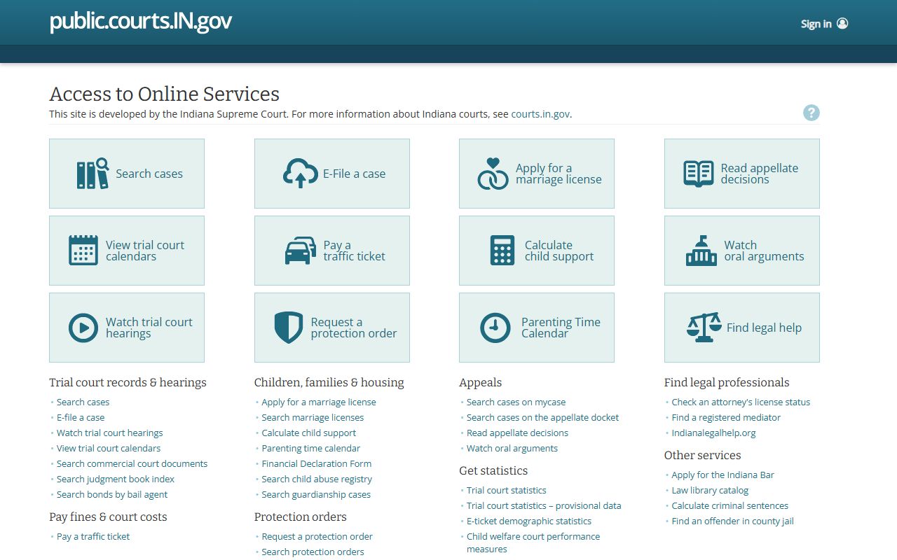 Clark County traffic court records and Indiana court payment portal