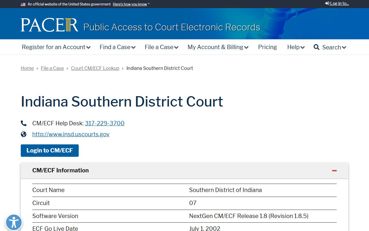 Clark County warrant records and Southern District of Indiana PACER lookup